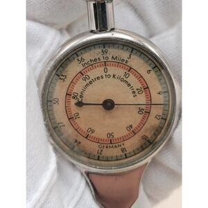 Vintage German Double Sided Opisometer Map Measuring Tool w/ Compass